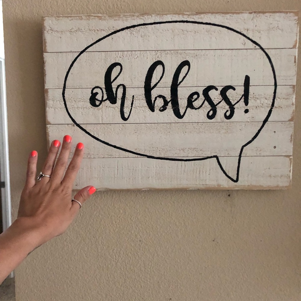 OH BLESS wooden wall decor